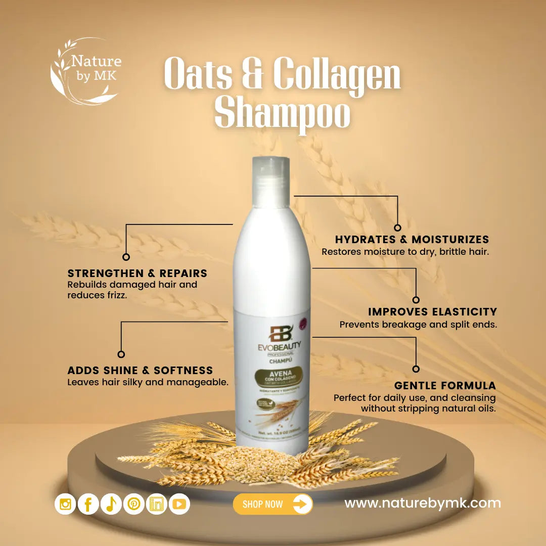 EvoBeauty Oat & Collagen Shampoo NaturebyMK