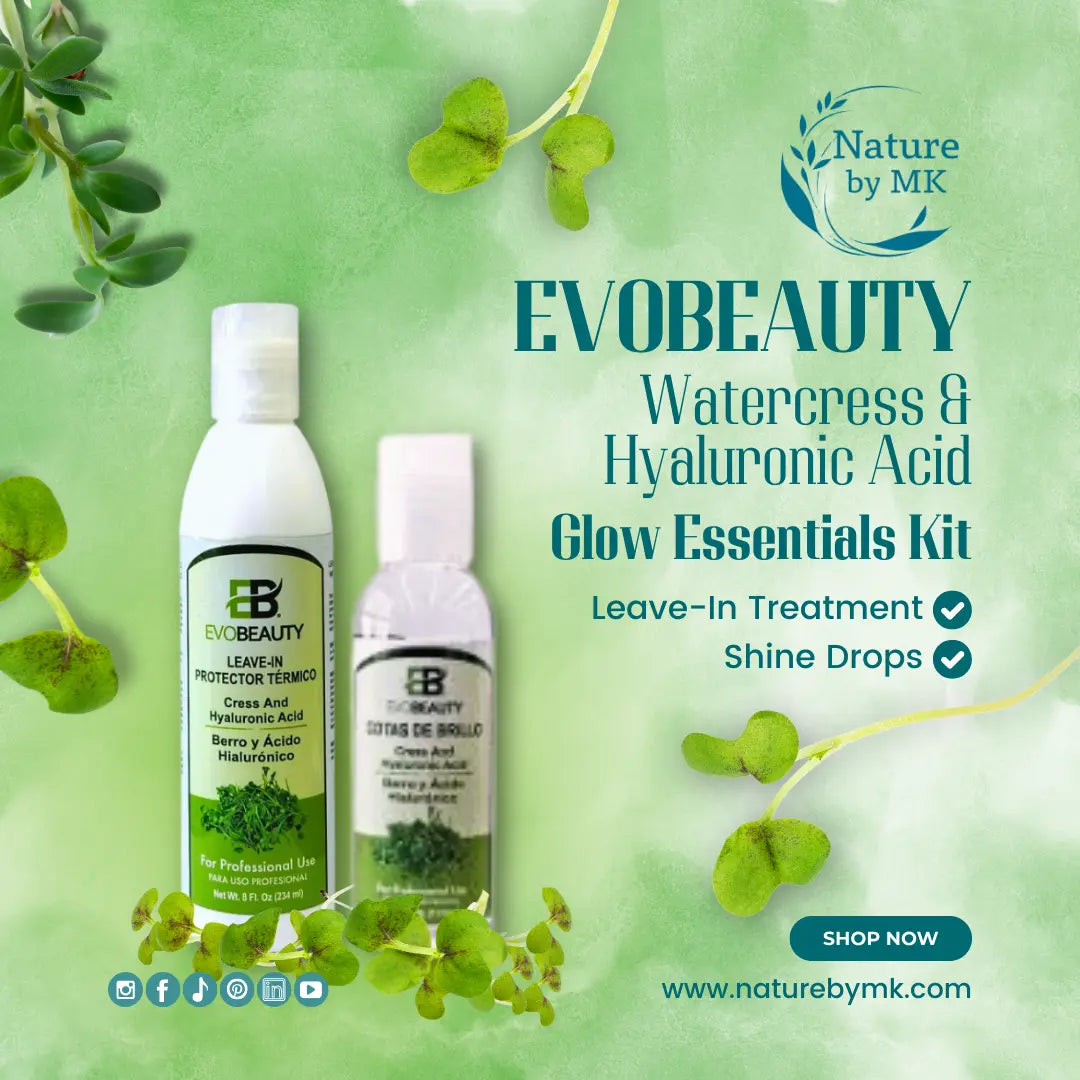 EvoBeauty Watercress & Hyaluronic Acid Glow Essential Kit NaturebyMK