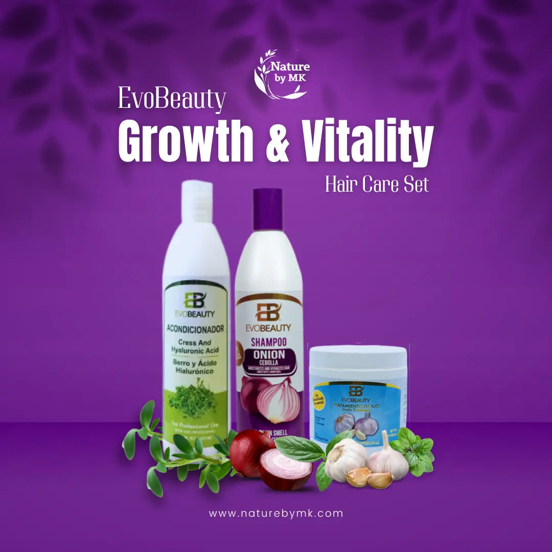 EvoBeauty Growth & Vitality Hair Care Set NaturebyMK