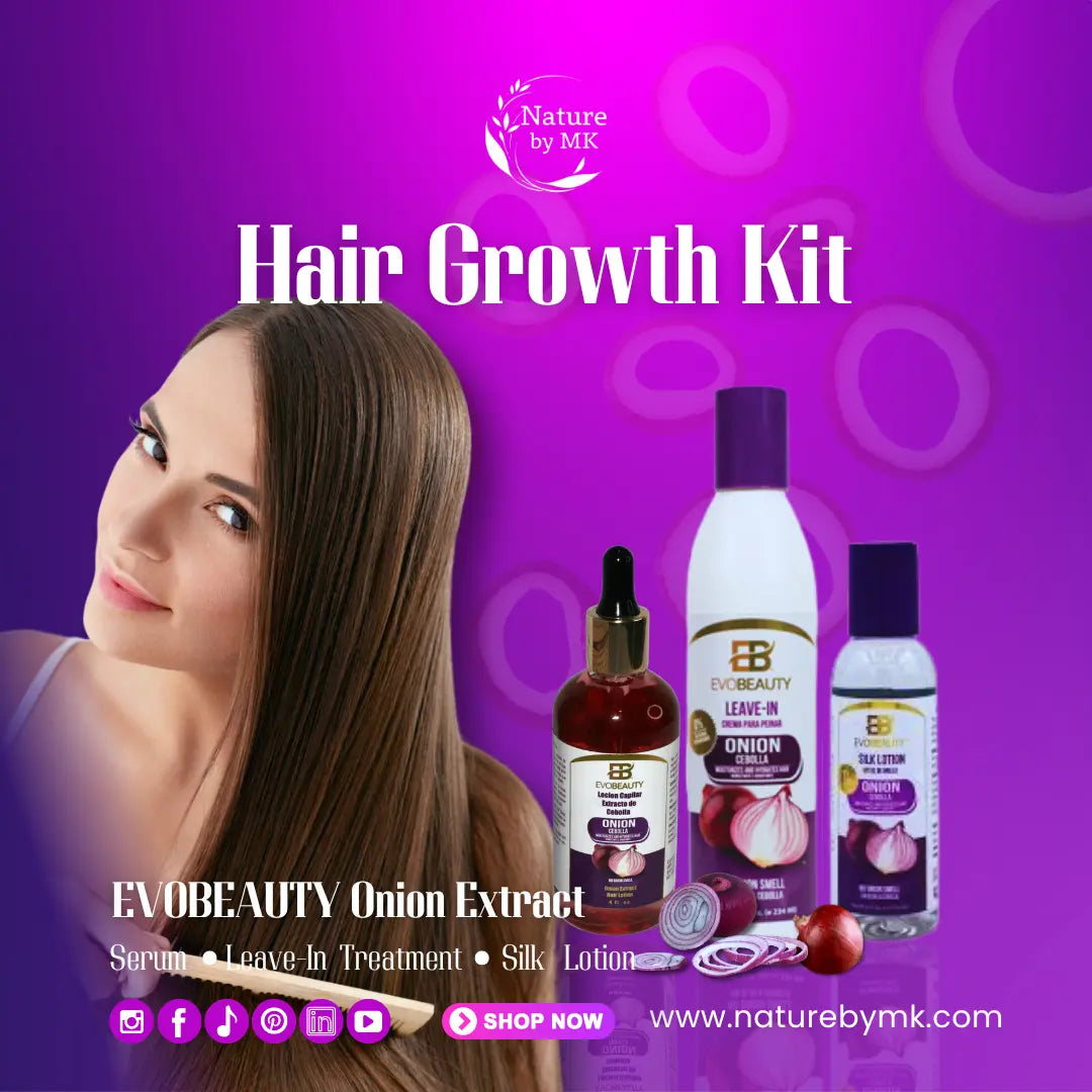 EvoBeauty Onion Extract Hair Growth Kit NaturebyMK