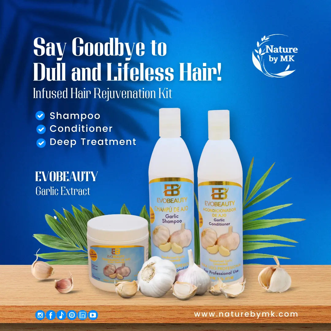 EvoBeauty Garlic Infused Hair Rejuvenation Kit NaturebyMK