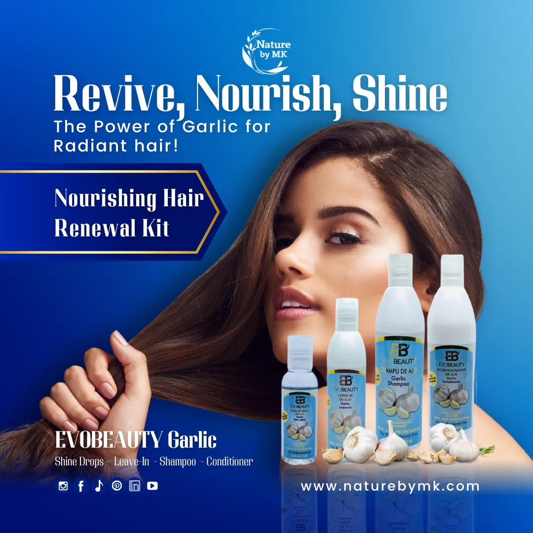 EvoBeauty Garlic Nourishing Hair Renewal Kit NaturebyMK