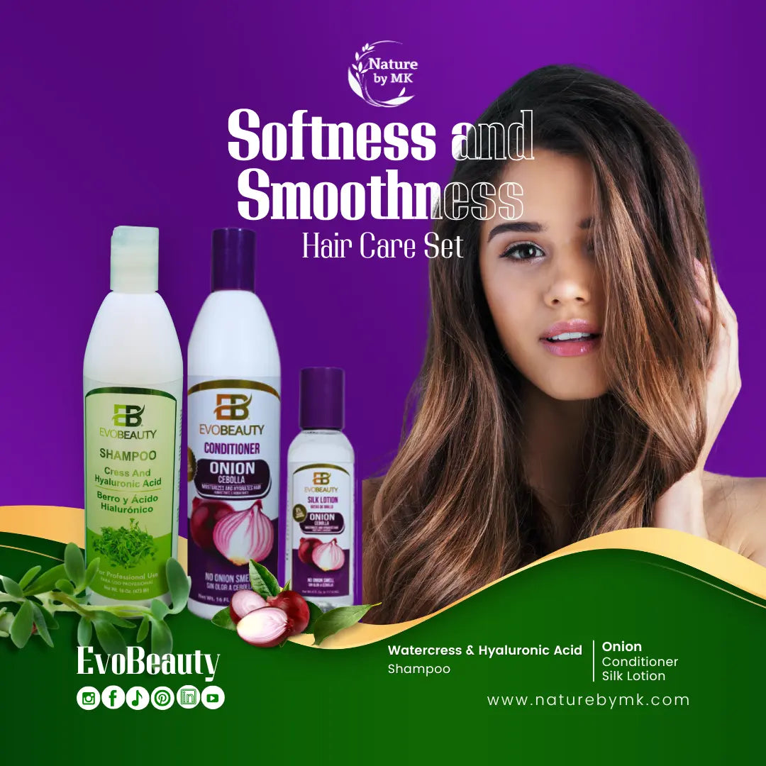 EvoBeauty Softness & Smoothness Hair Care Set NaturebyMK