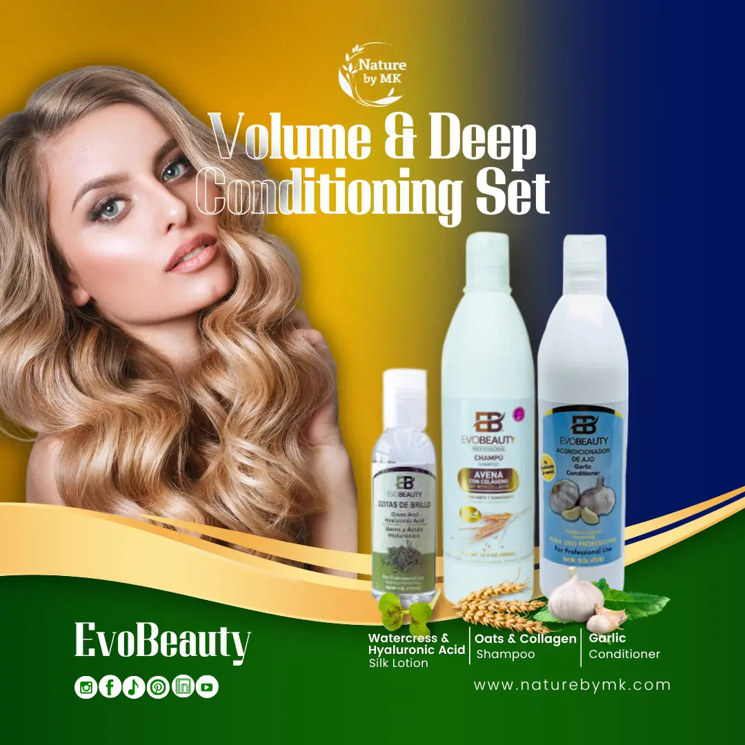 EvoBeauty Volume & Deep Hair Care Conditioning Set NaturebyMK