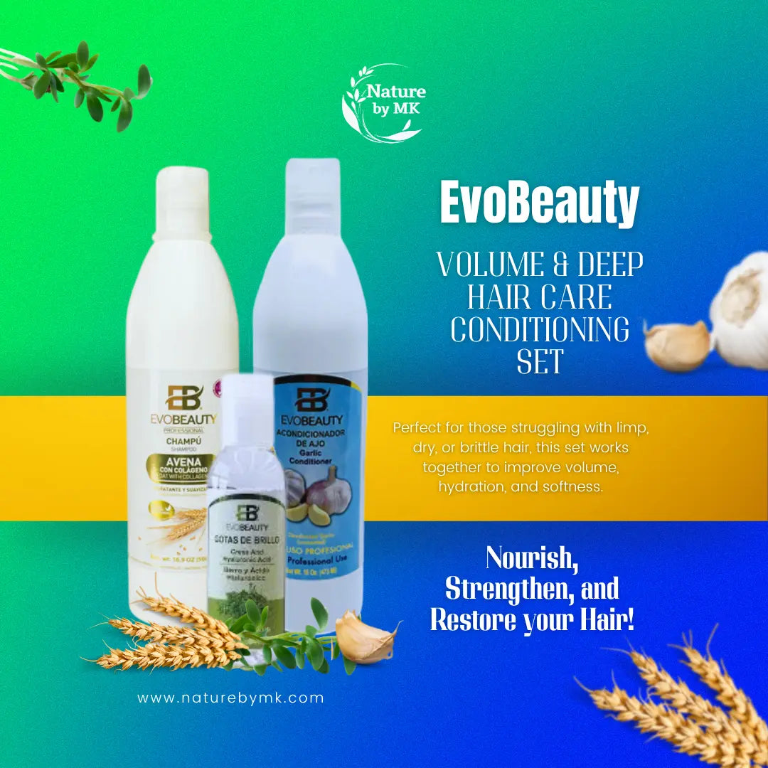 EvoBeauty Volume & Deep Hair Care Conditioning Set NaturebyMK