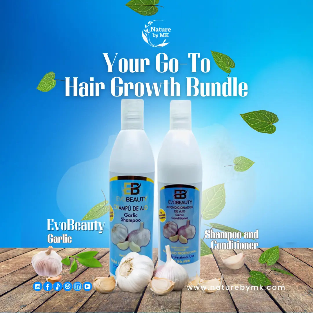 EvoBeauty Your Go To Garlic Hair Growth Bundle NaturebyMK