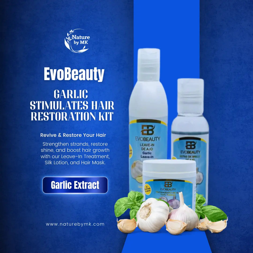 EvoBeauty Garlic Stimulates Hair Restoration Kit NaturebyMK