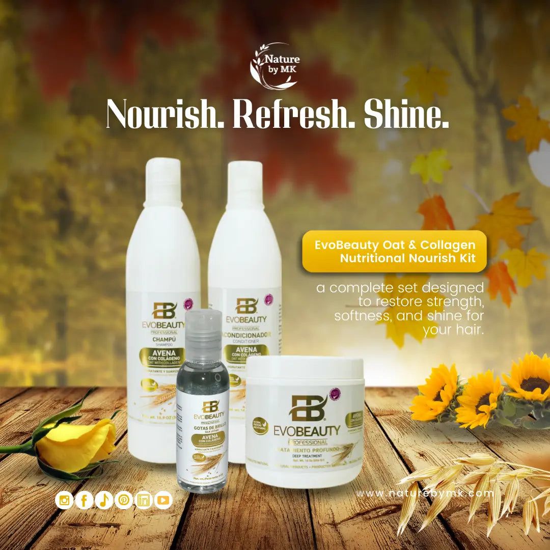 EvoBeauty Oat & Collagen Nutritional Nourish Hair Kit