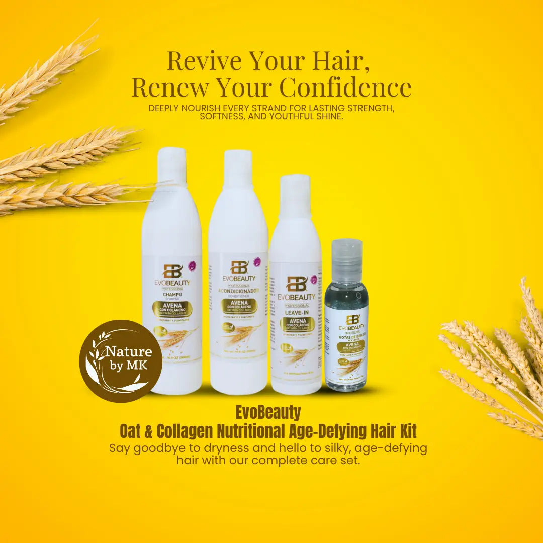EvoBeauty Oat & Collagen Nutritional Age-Defying Hair Kit