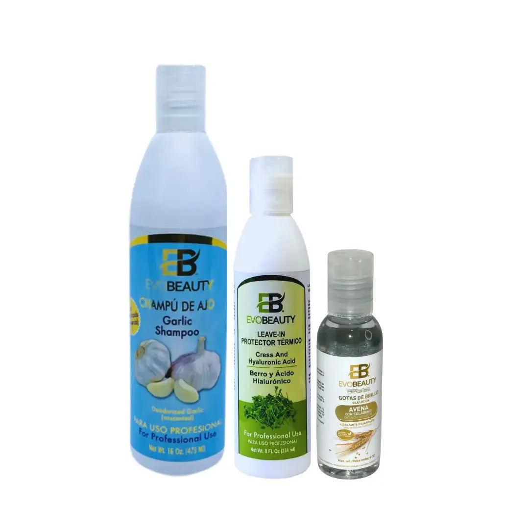 EvoBeauty Strength & Moisture Hair Care Set – clean ingredients for strong, hydrated, post-workout hair"